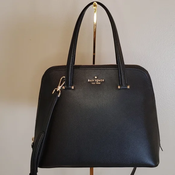 🎉HP🎉! Kate Spade ♥️NWT♥️ Medium Black Dome Satchel! - Picture 1 of 16